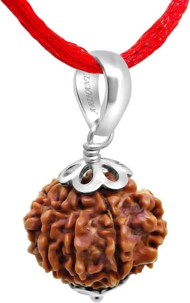 Certified Natural 7 Mukhi/Faced Nepali Rudraksha Pendant in 925 Silver – Unisex Spiritual Jewelry
